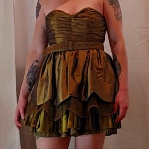 Olive Green Party Dress